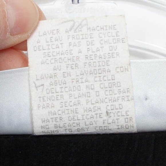 Vintage Brenda Goode Womens Button Down Tunic Shirt Size L Black Artsy Lagenlook - Picture 8 of 10